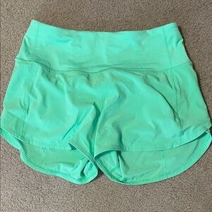 Lululemon Seafoam Green Athletic Shorts